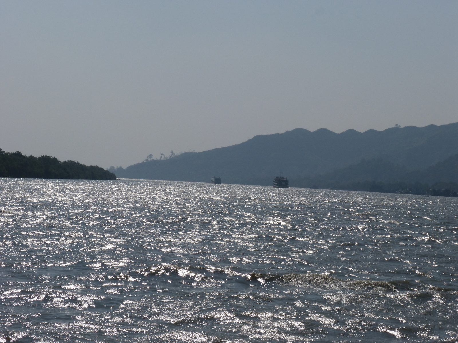 The Naf river at Teknaf, Cox's Bazar, the border river where the Coast Guard seized about 50,000 yaba pills from a floating sack on 21 October 2026. File photo of the river, not the seizure.