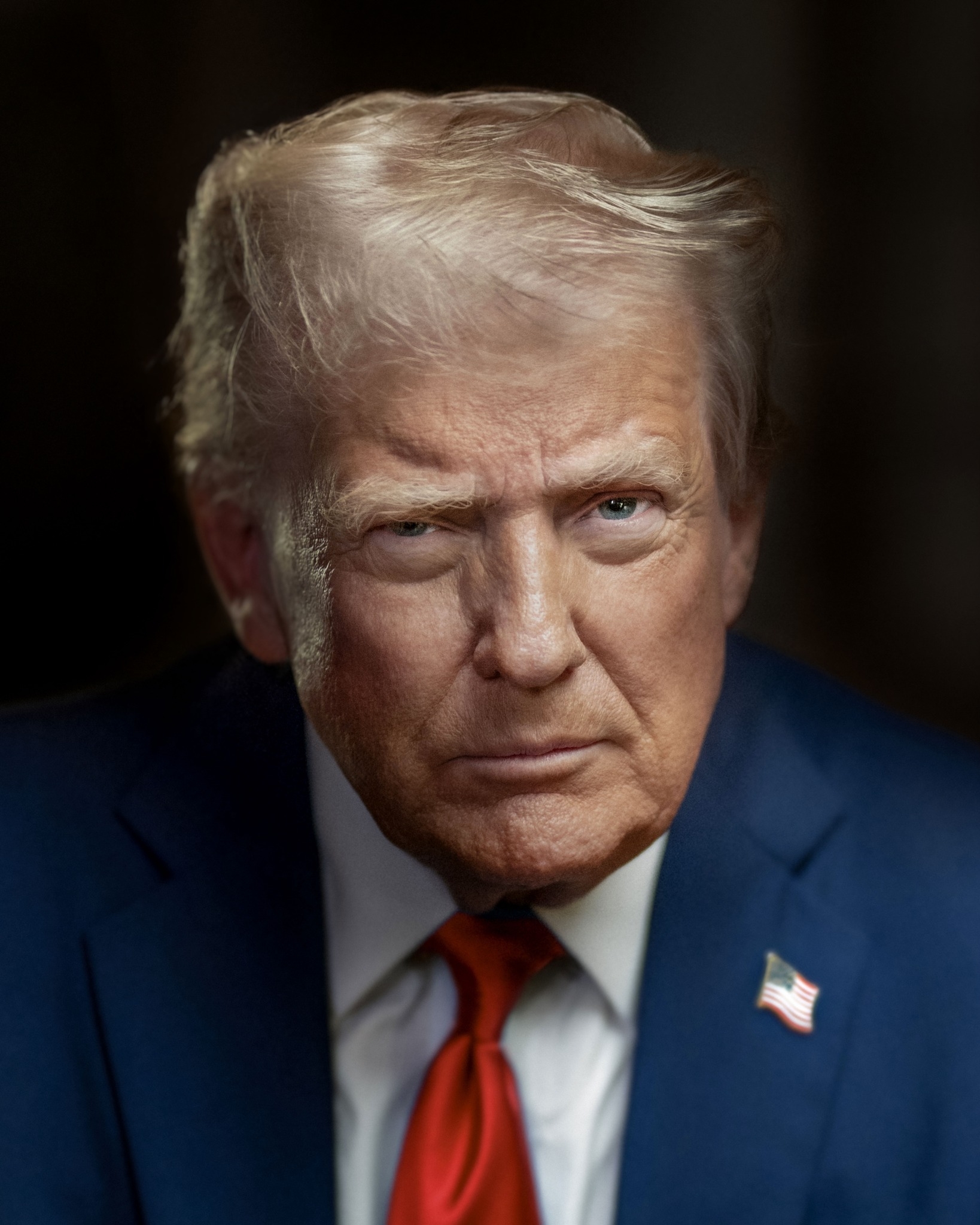 Official 2025 portrait of US President Donald Trump.