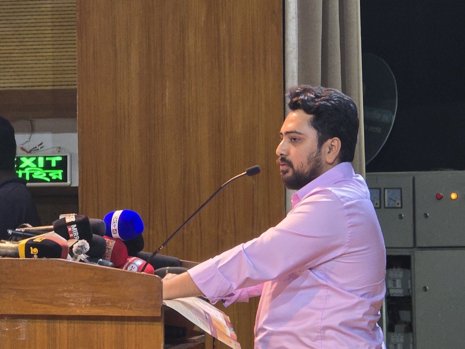 Nahid Islam, convener of the National Citizen Party, photographed in Dhaka on 11 May 2025.