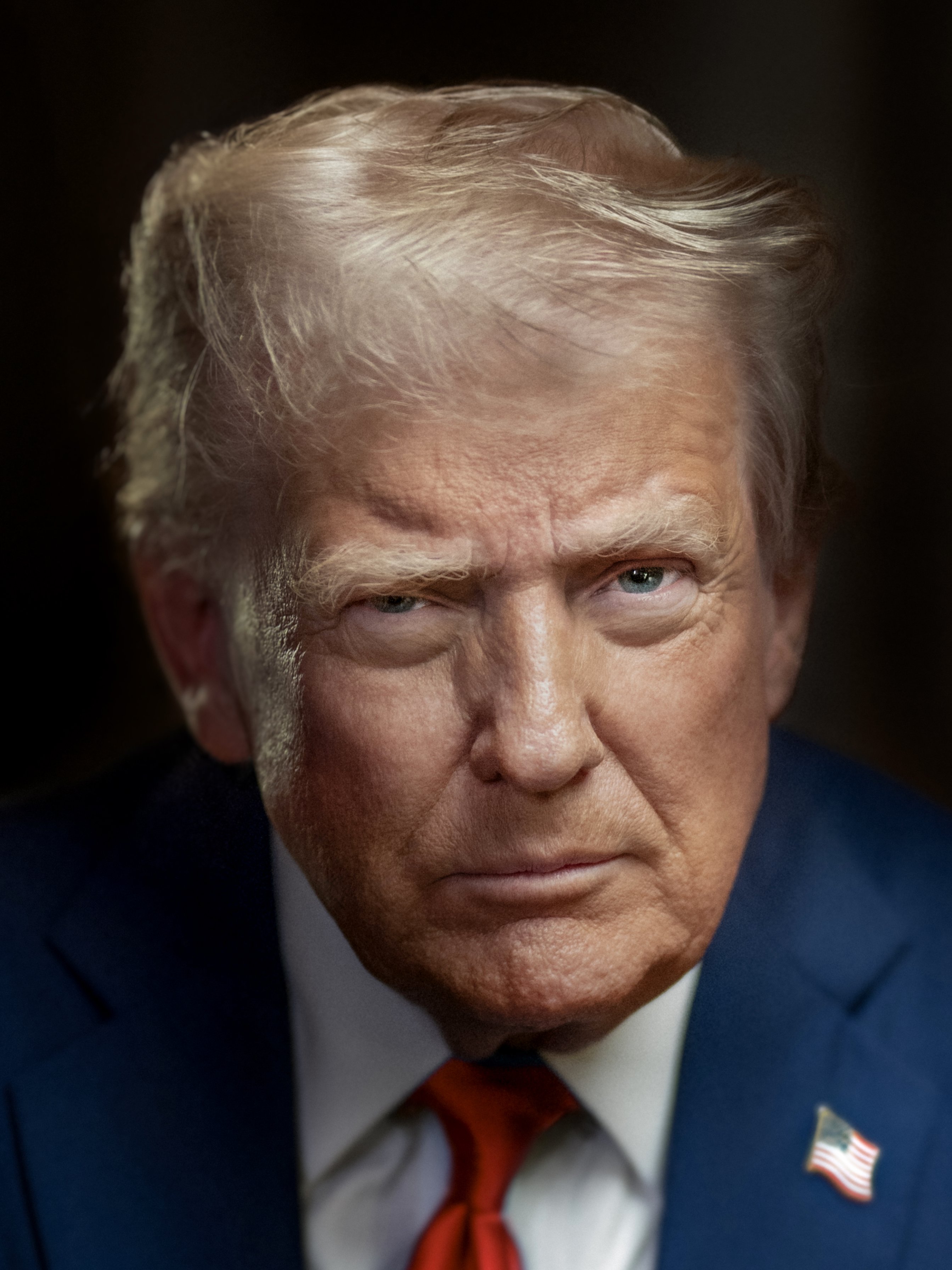 US President Donald Trump. Official portrait by Daniel Torok, released into the public domain.