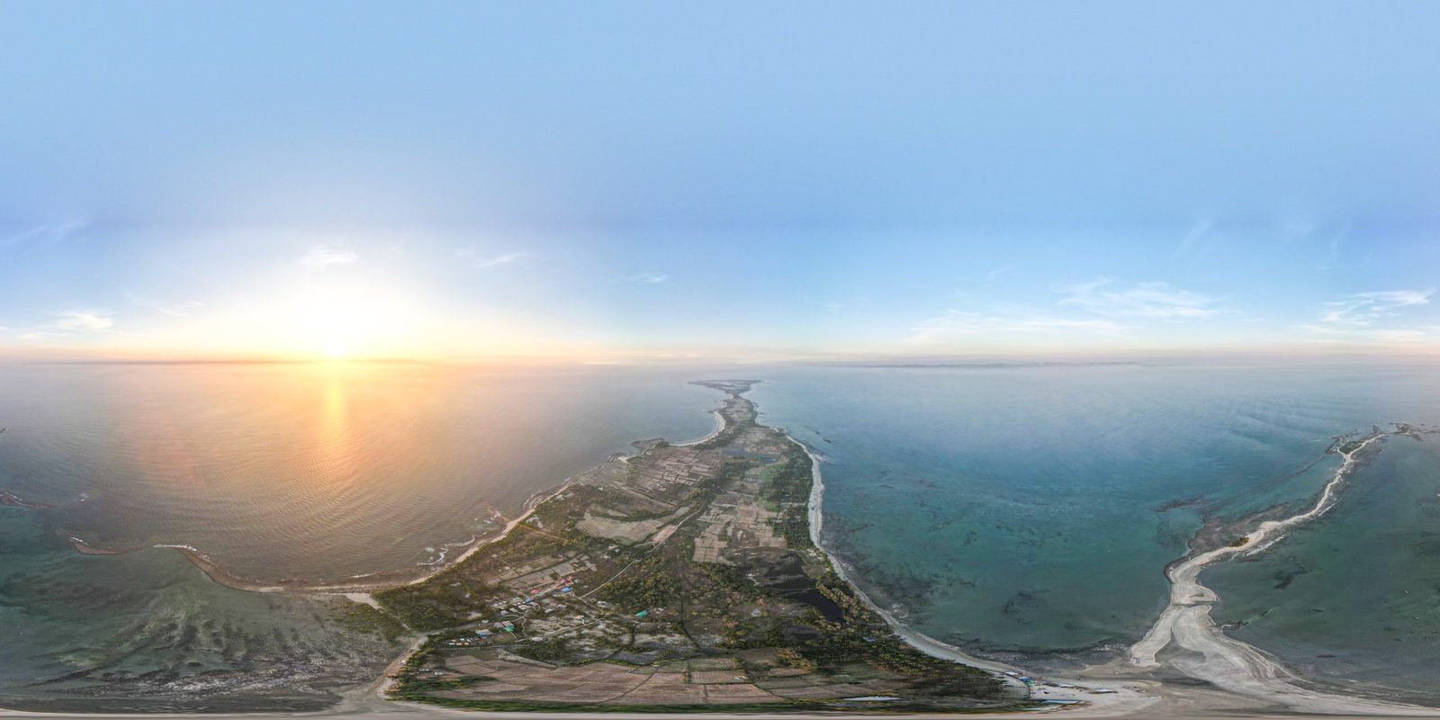 Aerial view of Saint Martin's Island at sunrise. The government has raised the daily tourist cap to 3,500 for the 1 November 2026 to 15 March 2027 season.