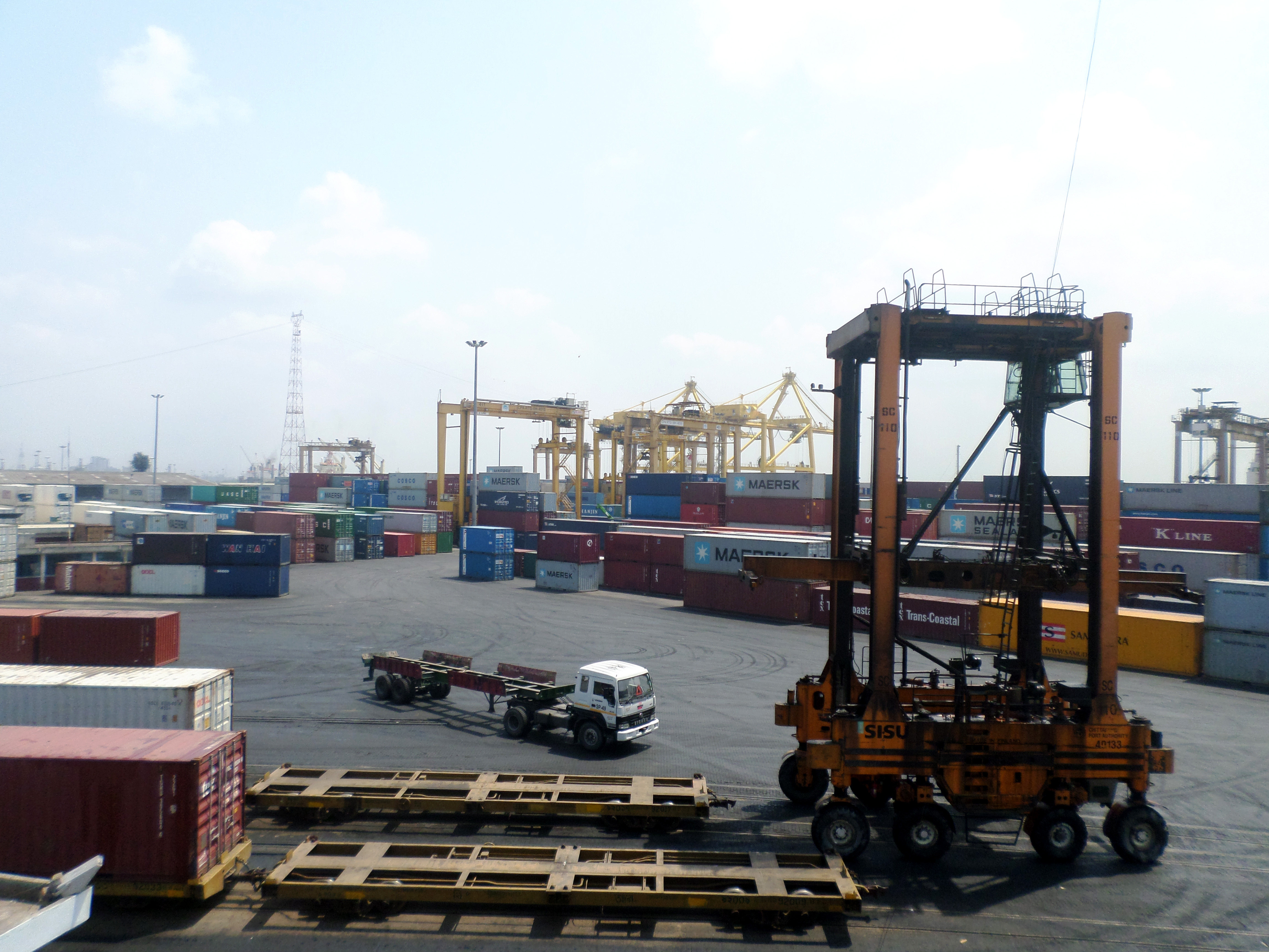 Cargo and container handling at Chittagong Port, pictured in April 2015. File photo.