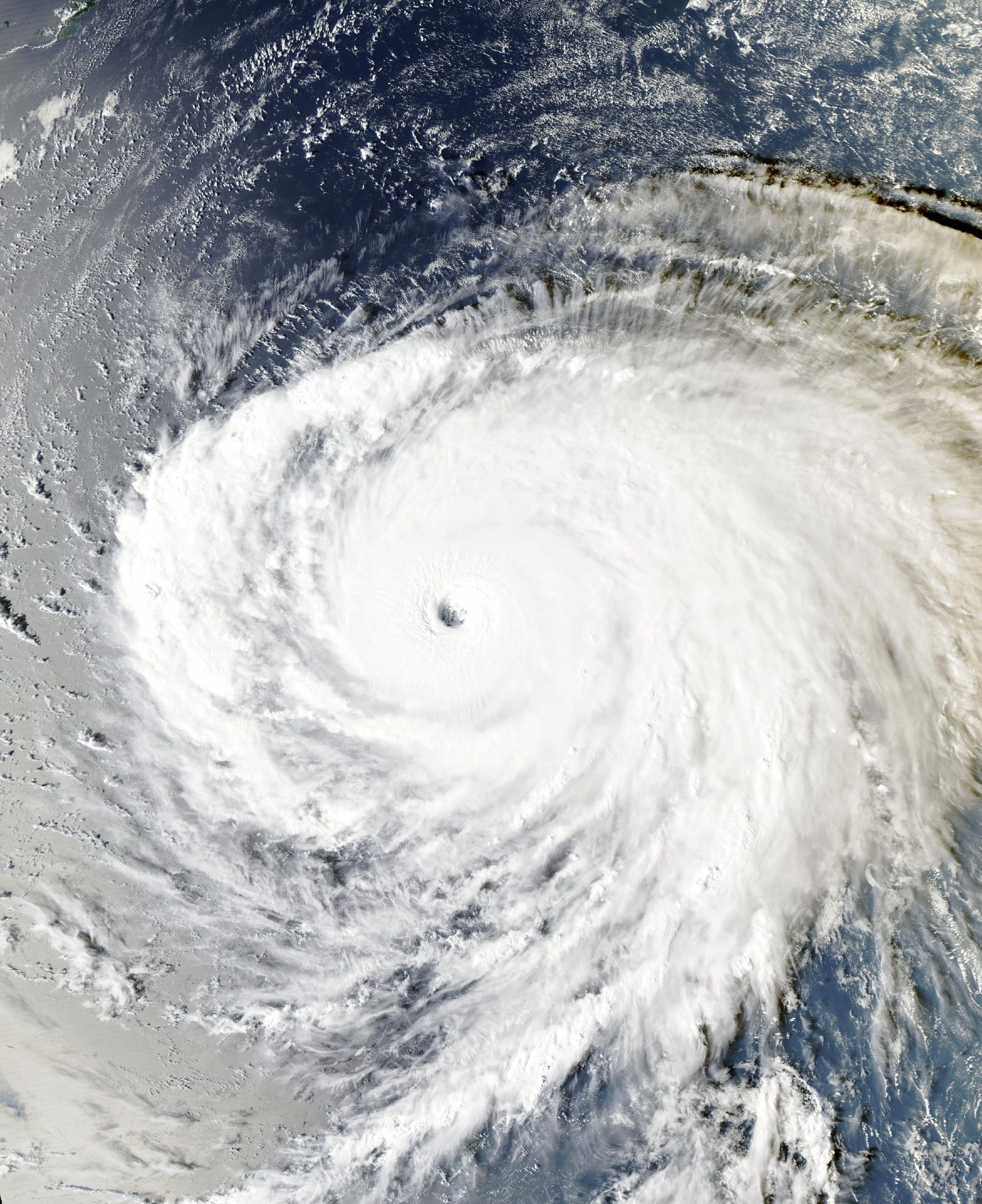 Satellite image of Typhoon Champi over the western Pacific on 20 October 2026, three days before the storm approached Taiwan.